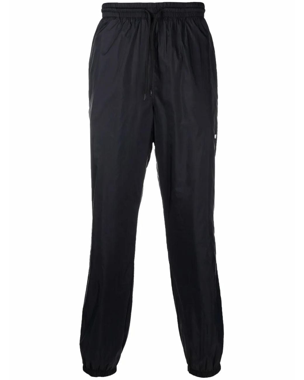 MSGM Blue Logo Print Trousers for men