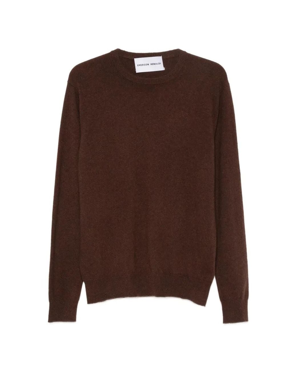 EMERSON RENALDI Brown Crew-Neck Sweater for men