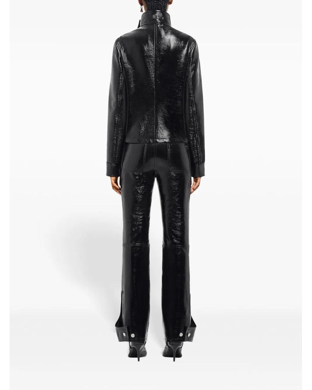 Courreges Black Cropped Flared Trousers