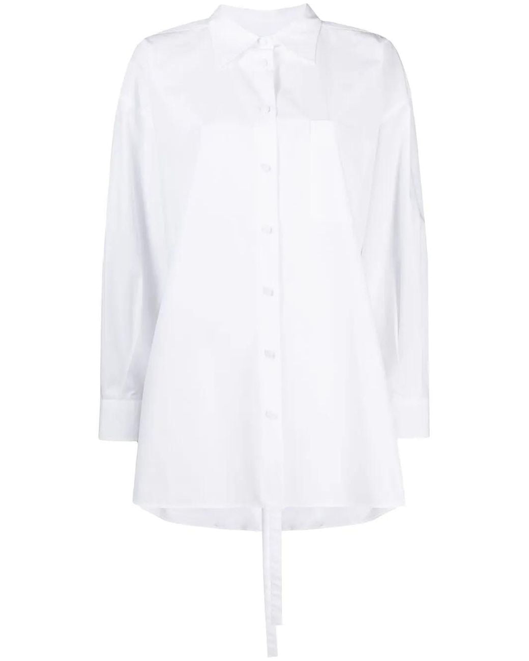 Valentino Garavani White Cape-Style Buttoned Shirt