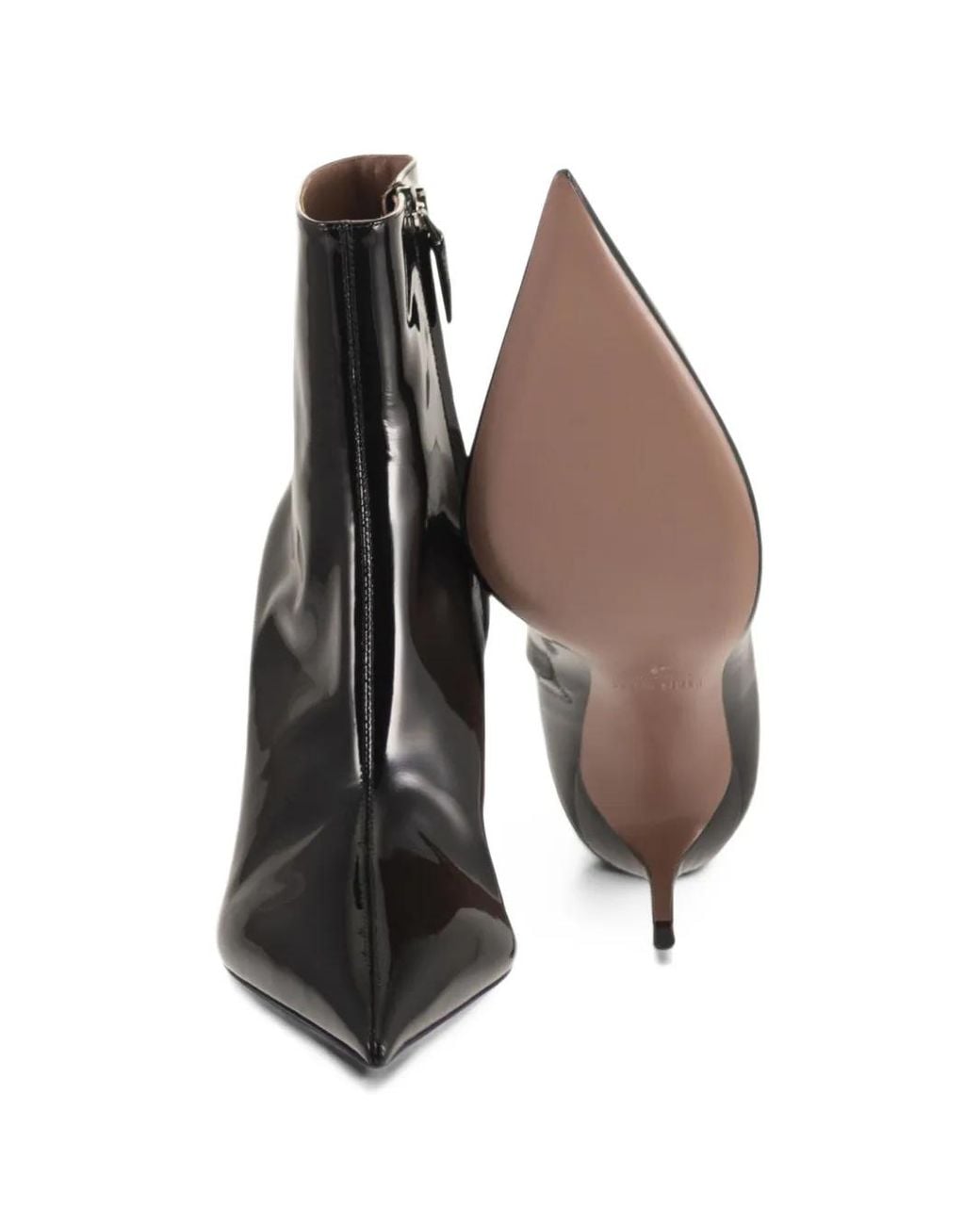Paris Texas Black Vera Leather Ankle Boots