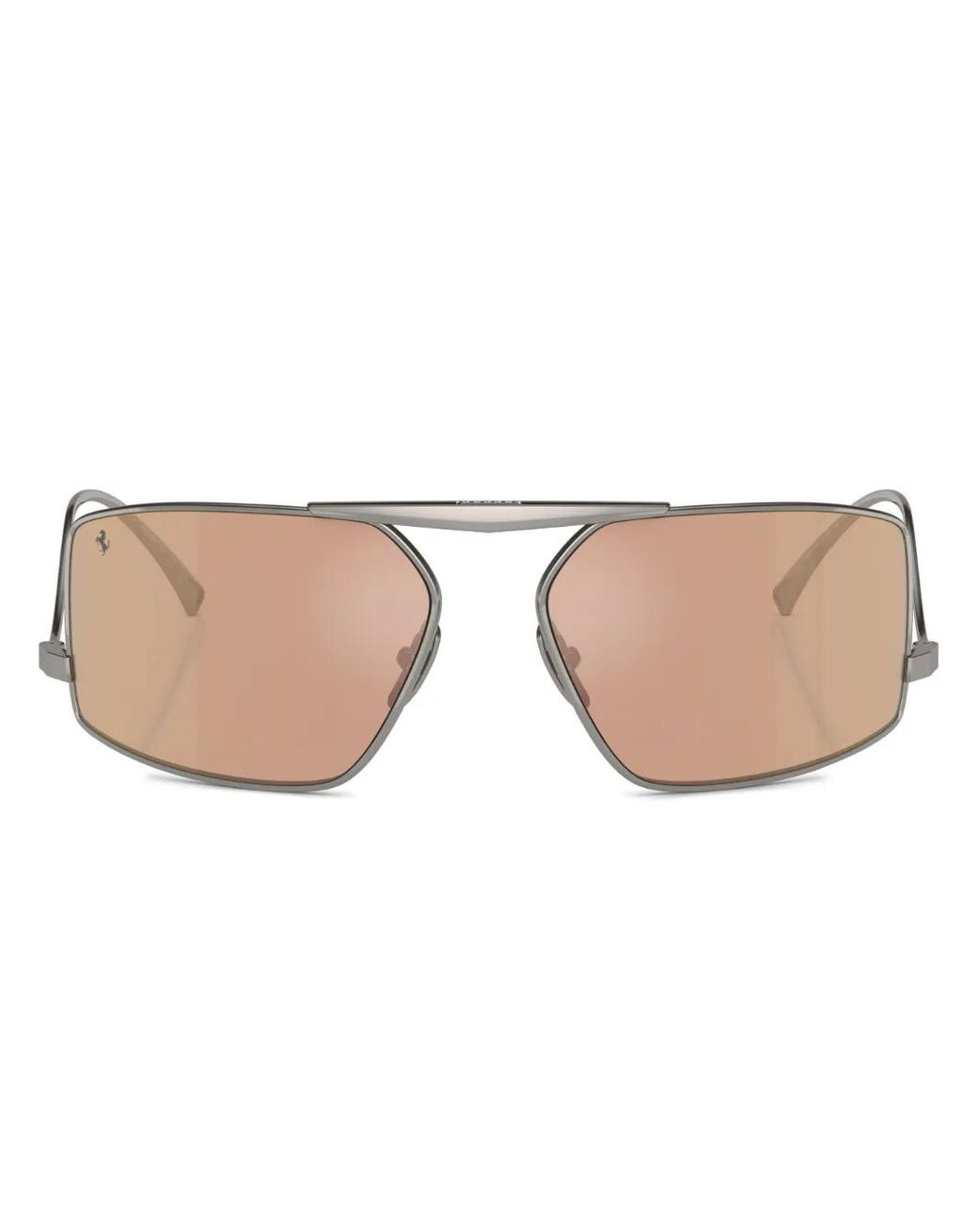 Ferrari Pink Aviator-Frame Sunglasses