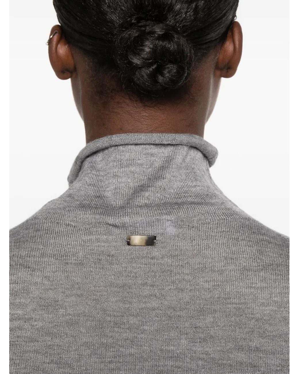 Fedeli Gray Roll-Neck Sweater