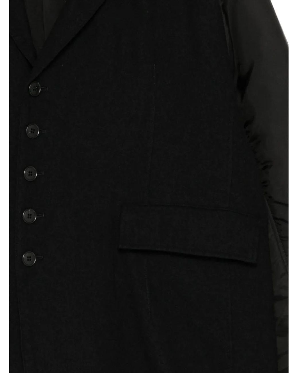 Undercover Black Panelled Logo-Embroidered Jacket for men