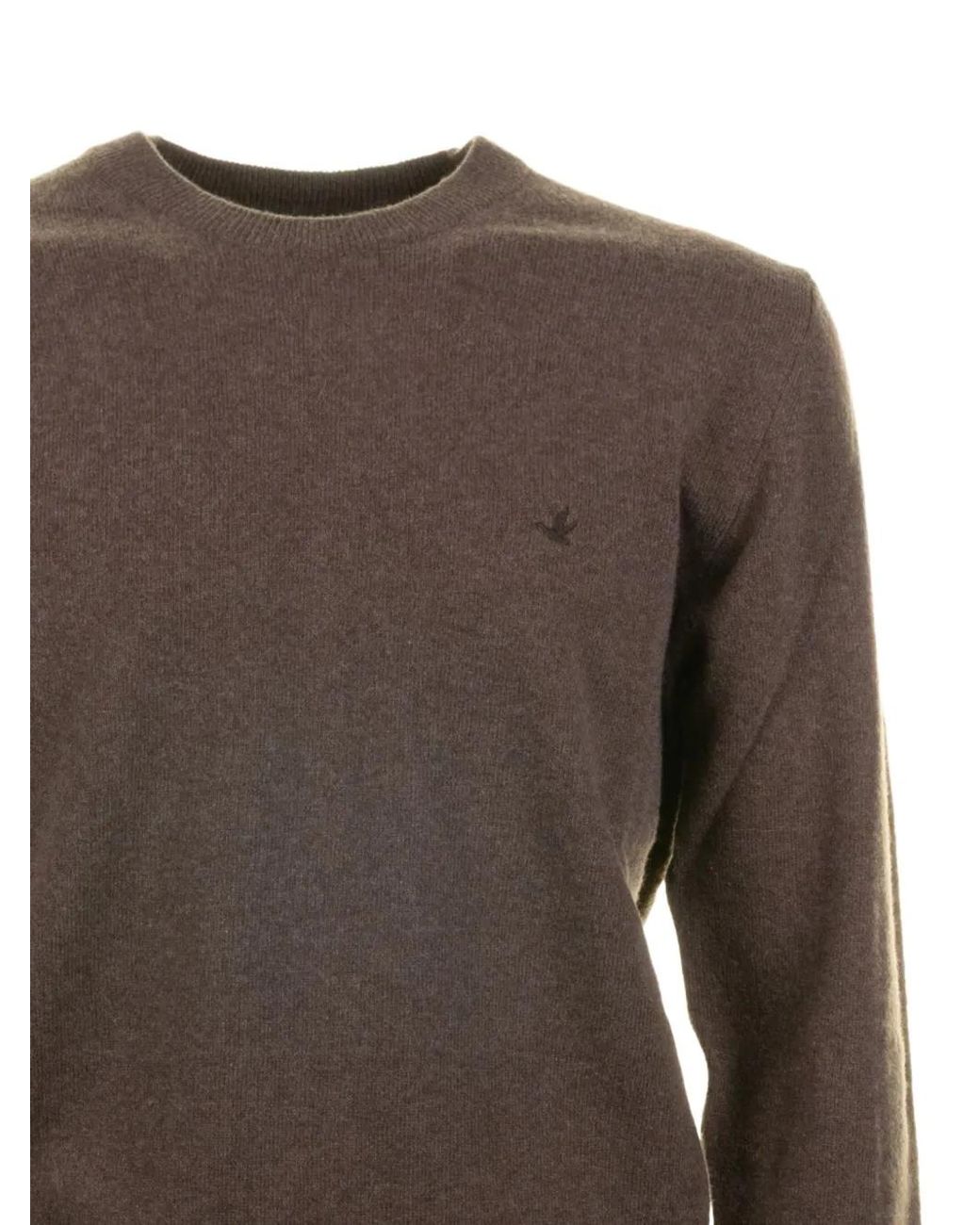 Brooksfield Brown Crew Neck Sweater for men