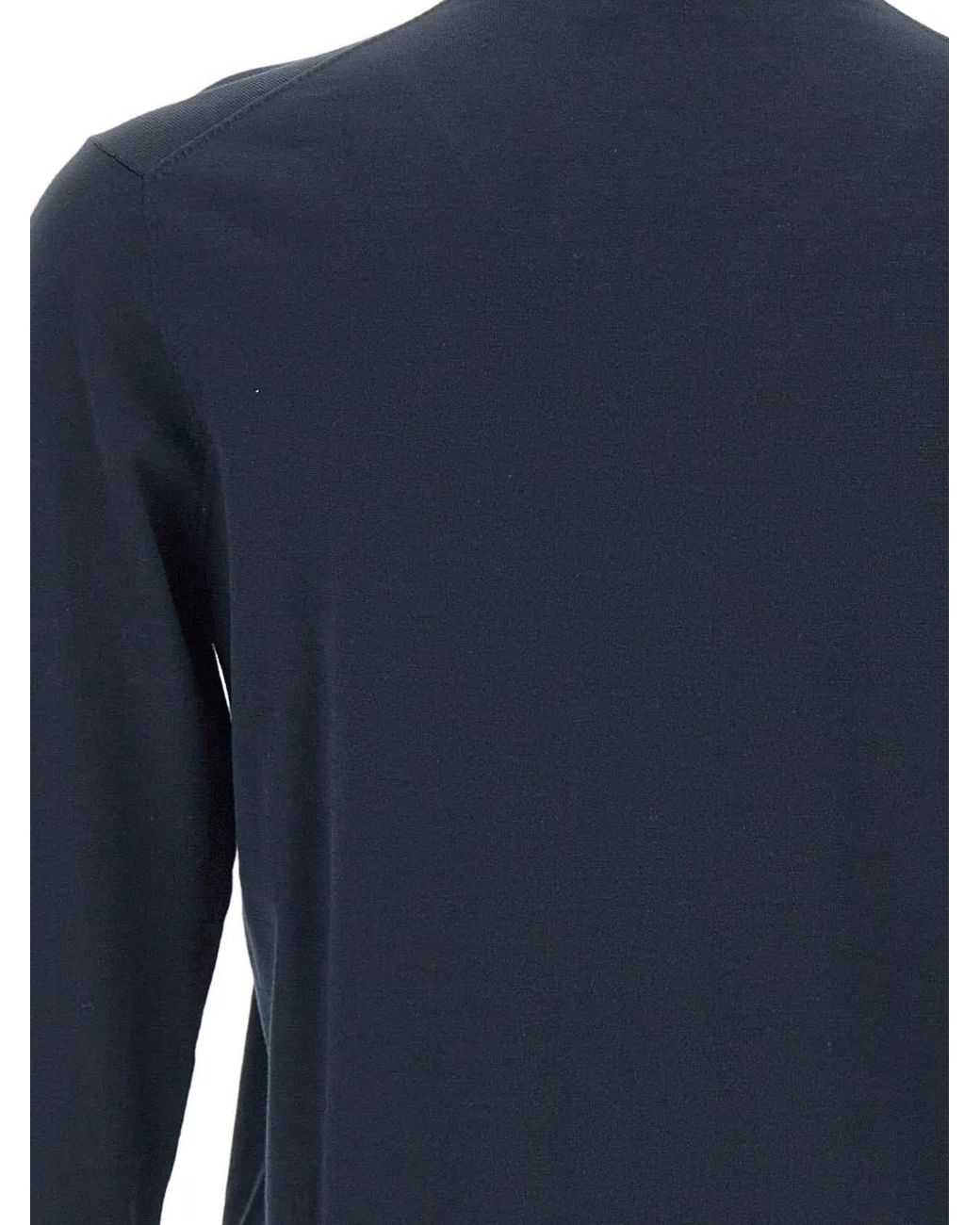 Diktat Geribbelde Sweater Met Ronde Hals in het Blue voor heren