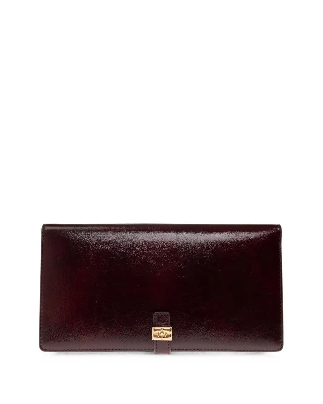 Ganni Purple Logo-Plaque Wallet