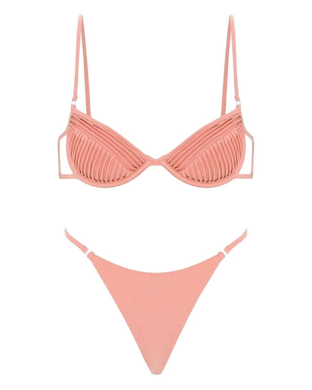 Selia Richwood Pink Amy Ruched Bikini