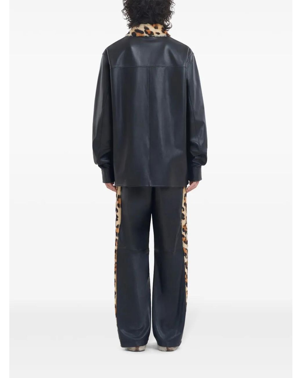 Marni Black Leather Shirt for men