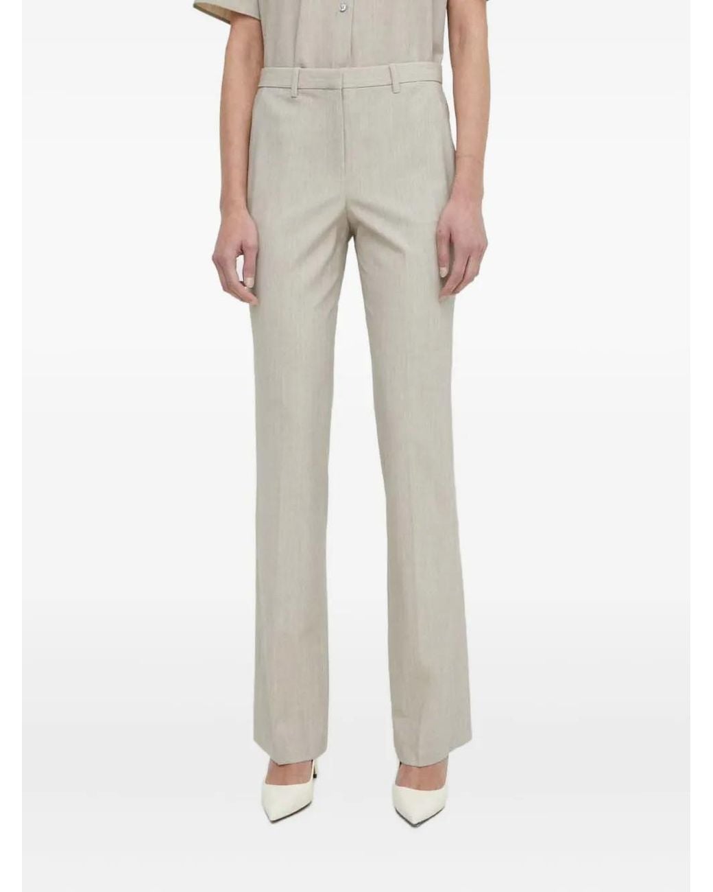 Theory Natural Belted-Loop Trousers