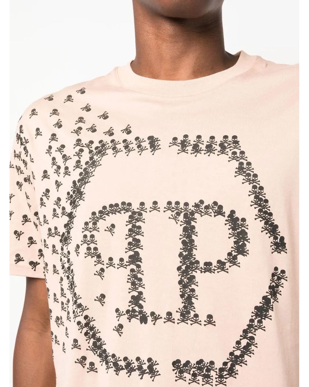Philipp Plein Natural Logo-Print Short-Sleeved T-Shirt for men
