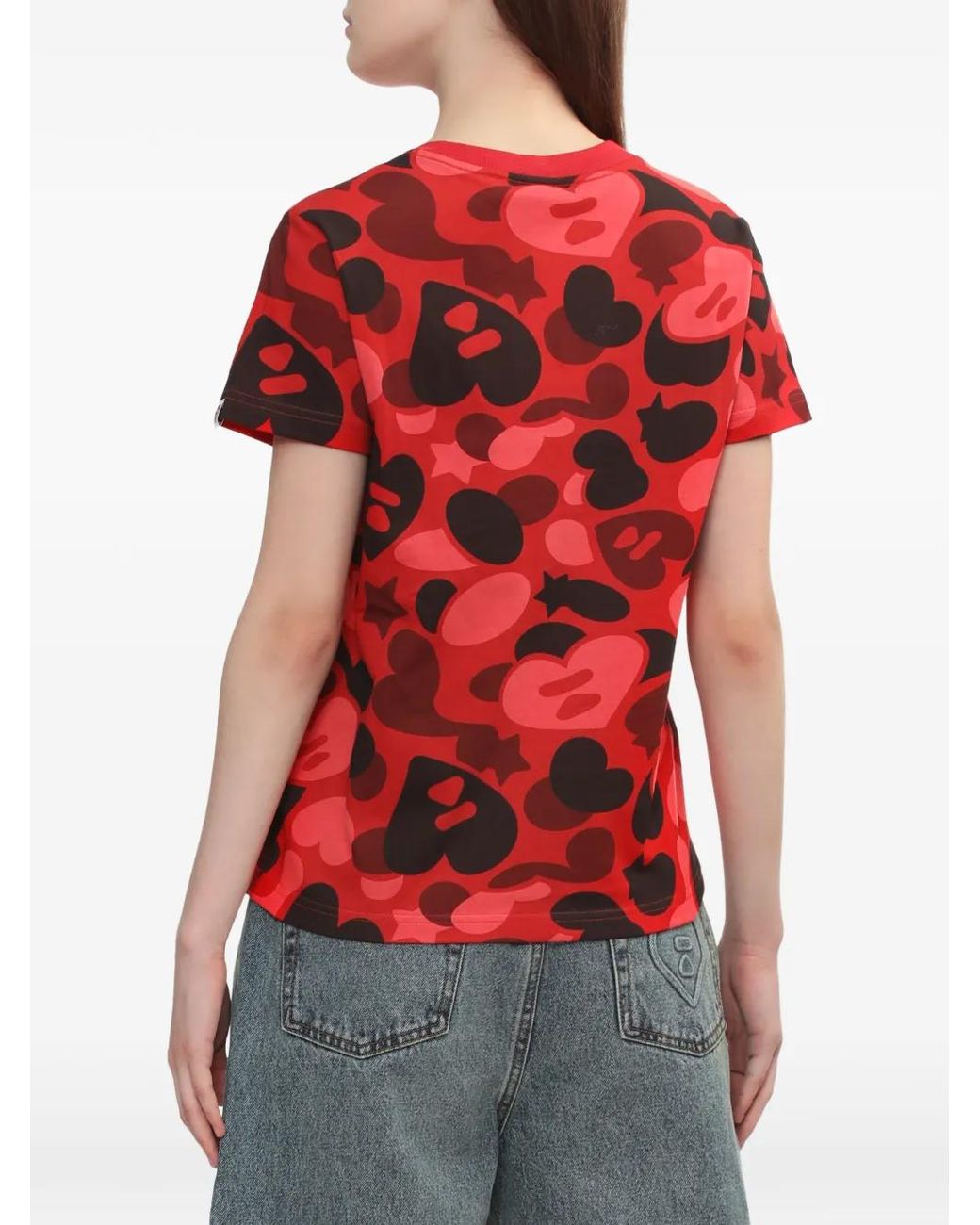 A Bathing Ape Red Logo T-Shirt