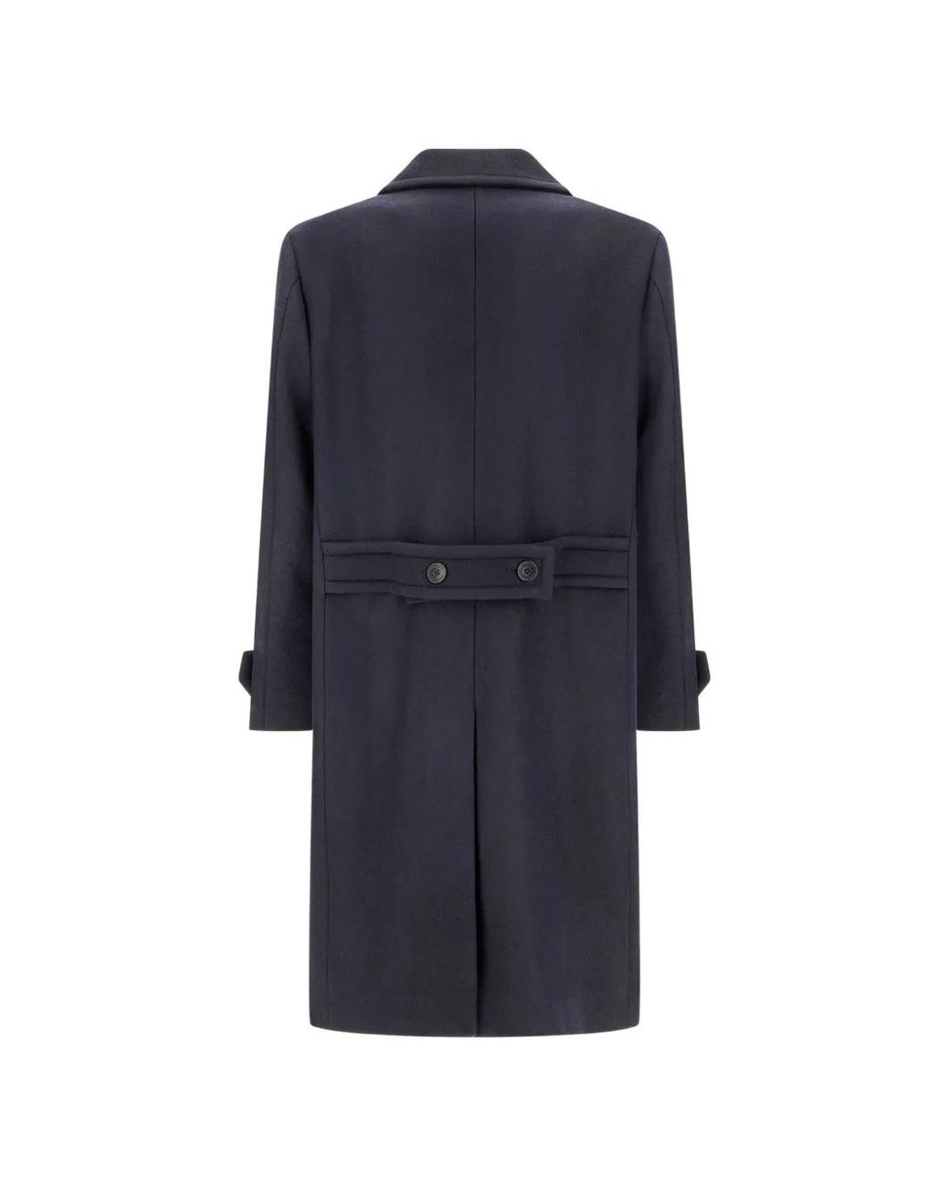Pence Blue Double-Breasted Coat for men