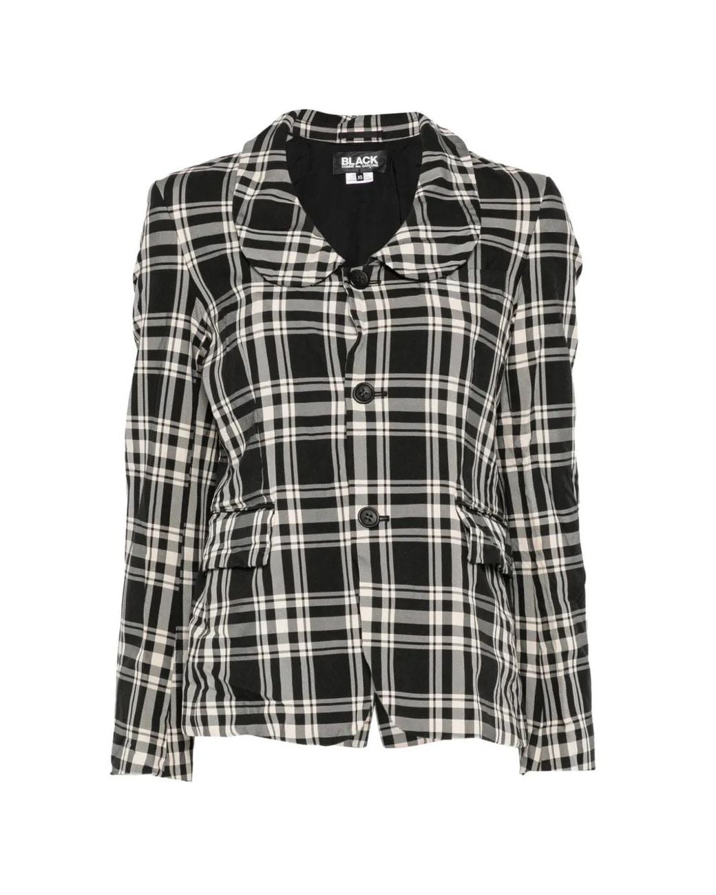 COMME DES GARÇON BLACK Black Blazer À Carreaux