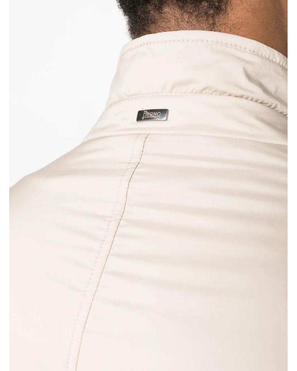 Herno Natural Nylon Single-breasted Jacket for men