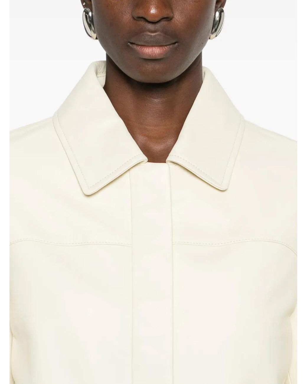 Loulou de Saison White Zip-Up Jacket