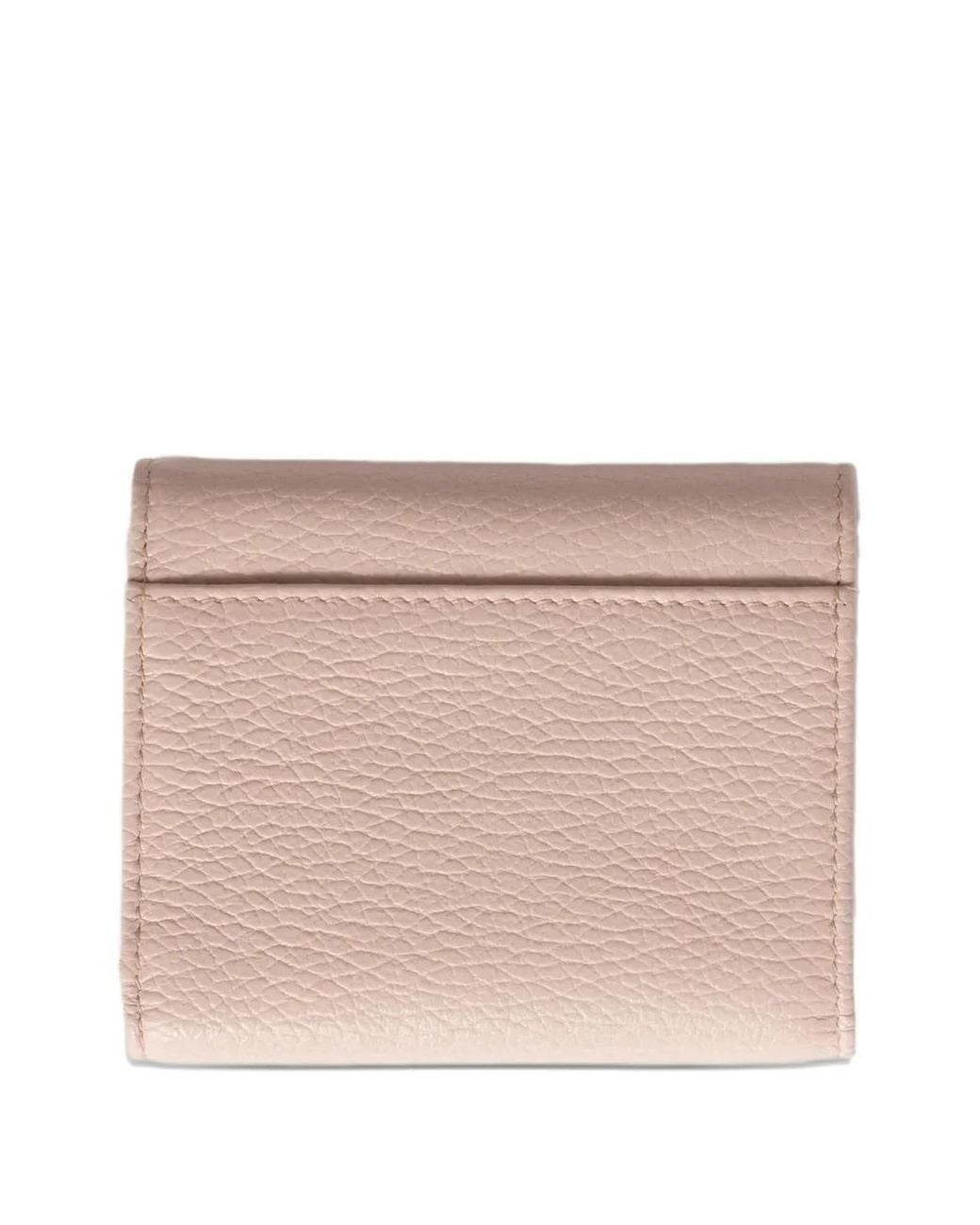 Miu Miu Pink Portefeuille En Cuir À Plaque Logo