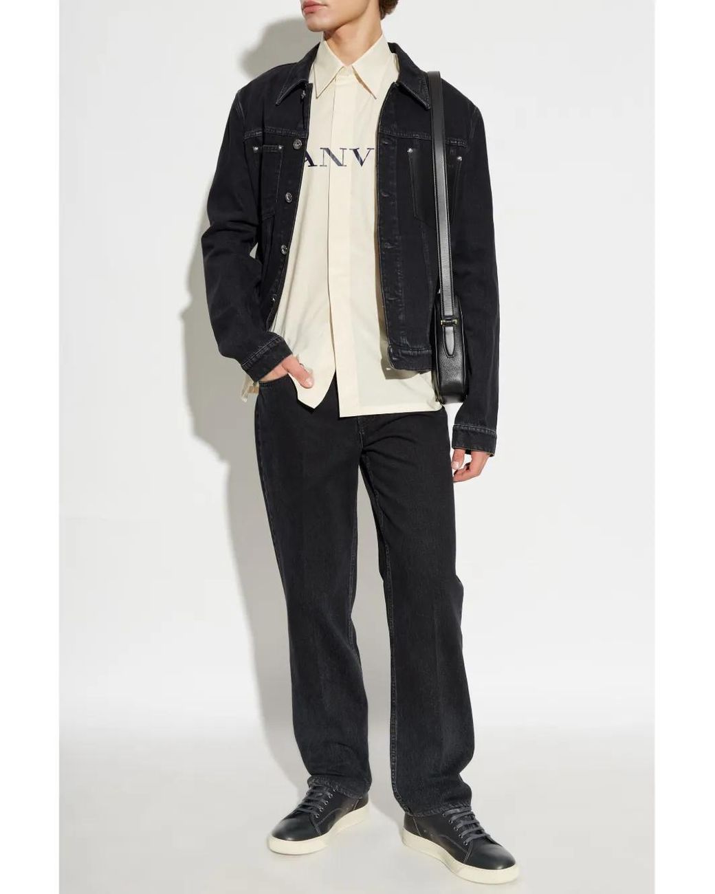 Lanvin Blue Logo-embossed Jeans for men