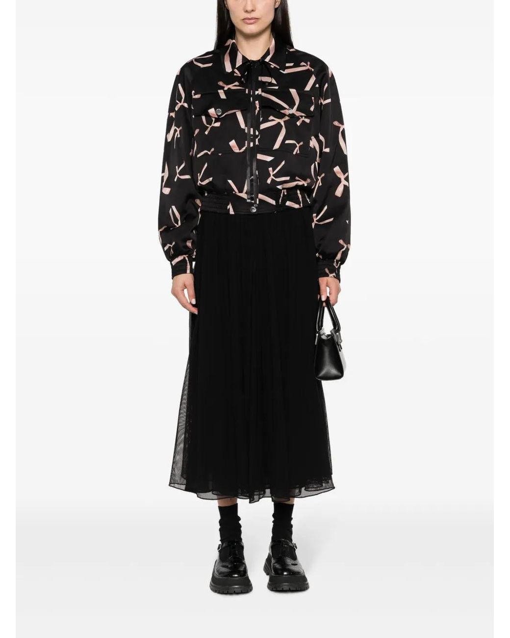 Pinko Black X Patrick Mcdowell Printed Bomber Jacket