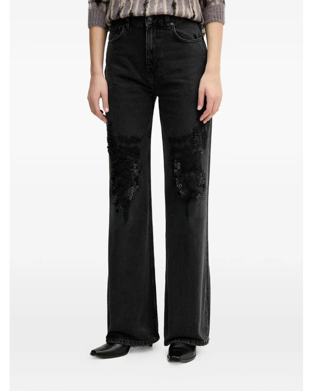Sisley Black Embellished Jeans