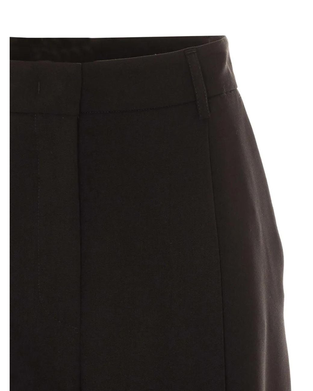 RUE DU BAC Black Wide-Leg Trousers