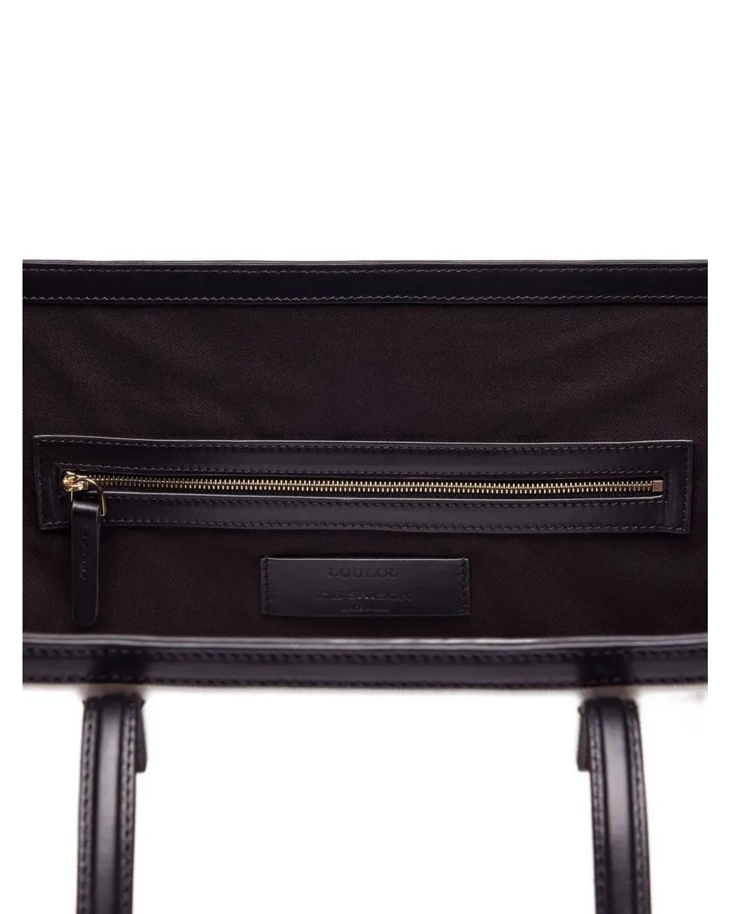 Loulou de Saison White Leather Trim Patch Pocket Shoulder Bag