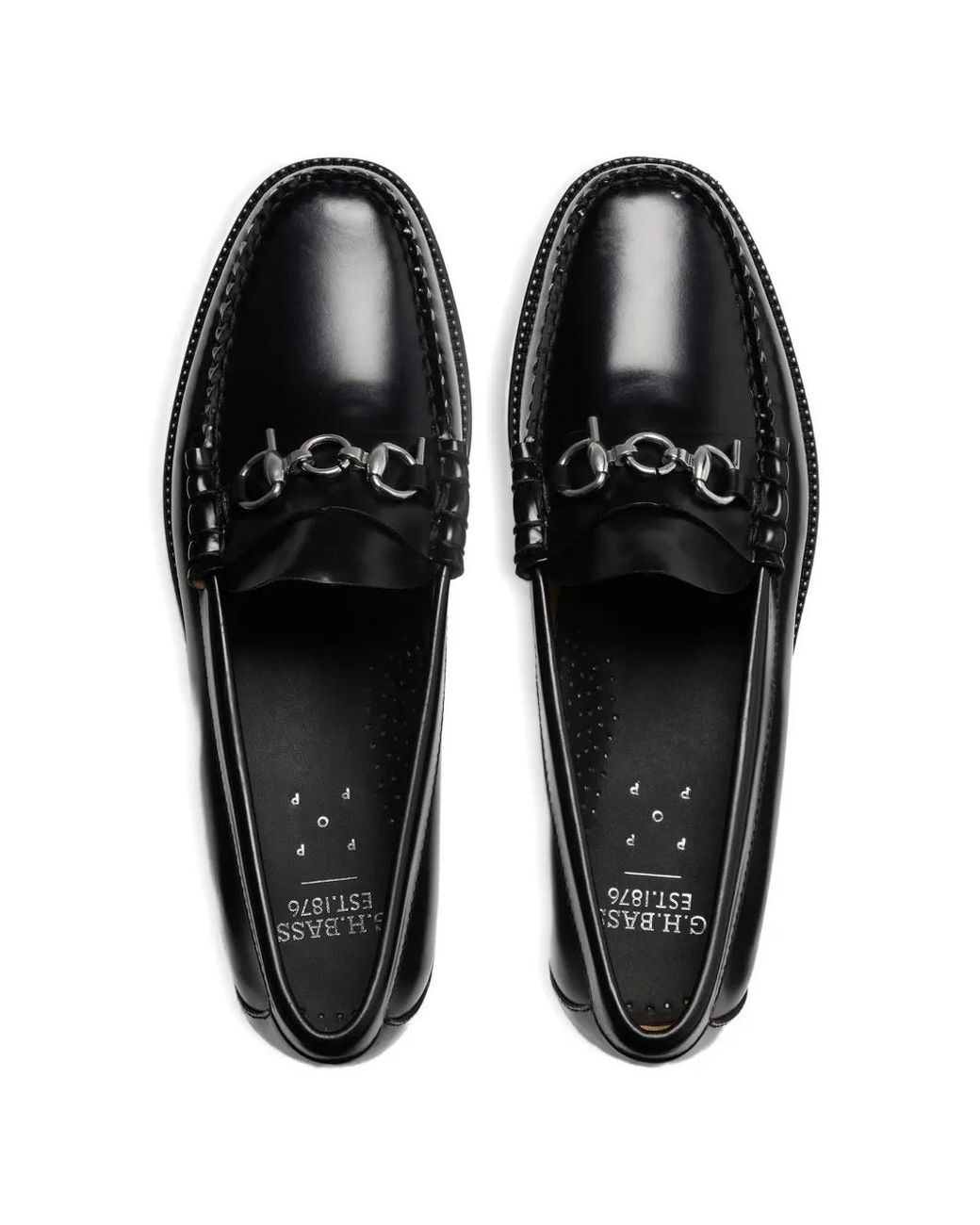G.H.BASS Black X Pop Easy Weejuns Lincoln Loafers for men