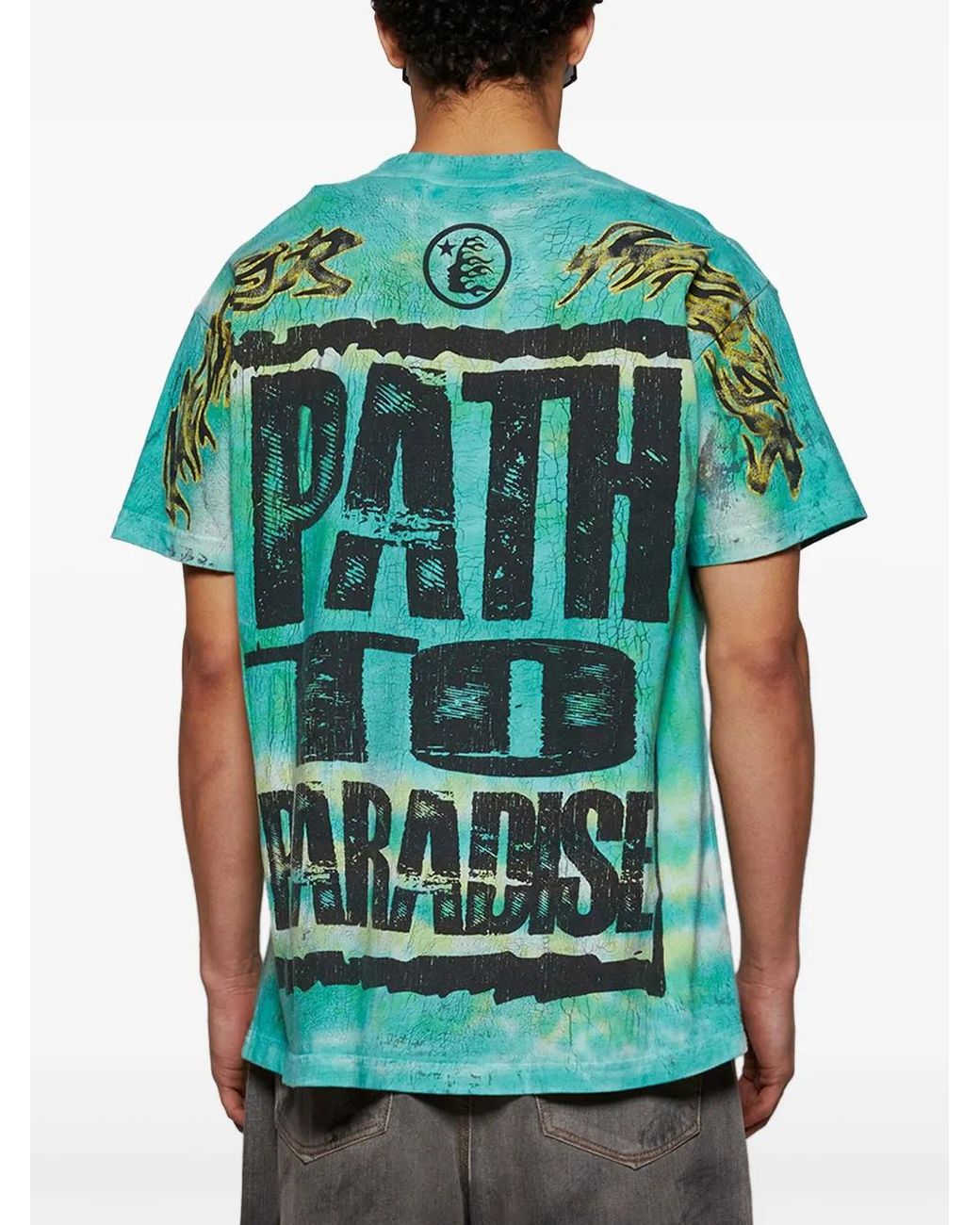HELLSTAR Green Graphic-Print T-Shirt for men