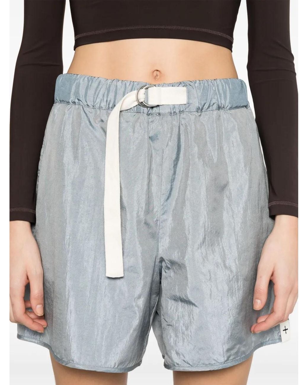 Jil Sander Blue Satin Shorts
