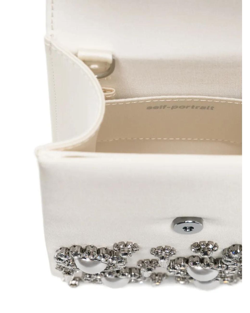Self-Portrait White Bow-Embellished Tote Bag