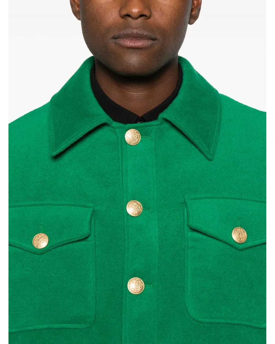 Giacca-Camicia Con Tasche di Notrainproof in Green da Uomo