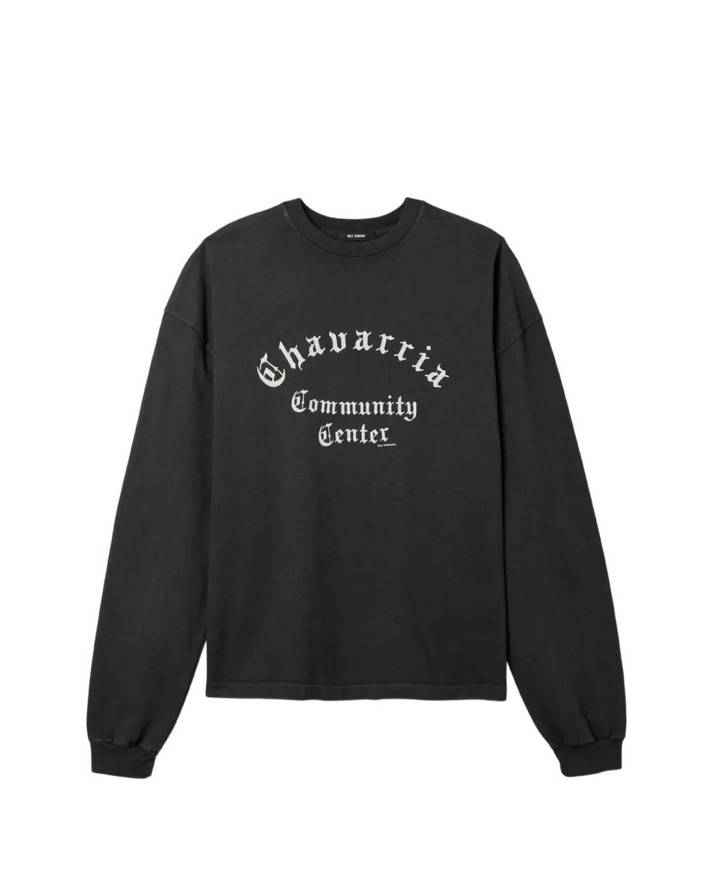 Willy Chavarria Black Graphic-Print Long-Sleeve Sweatshirt for men