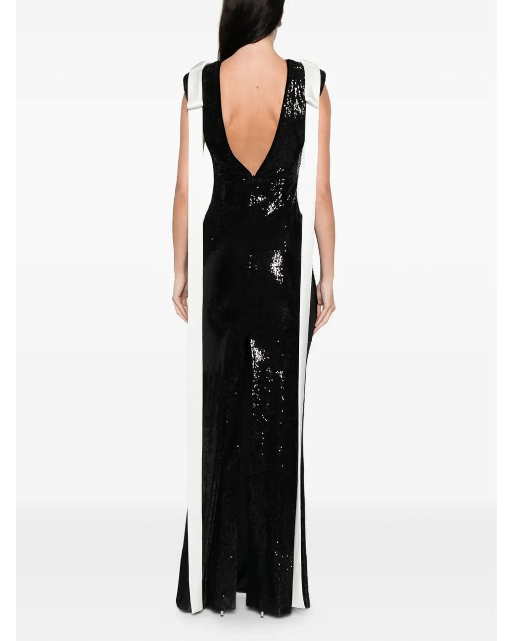 SILK LOVE & LACE Black Ofelia Sequin Maxi Dress