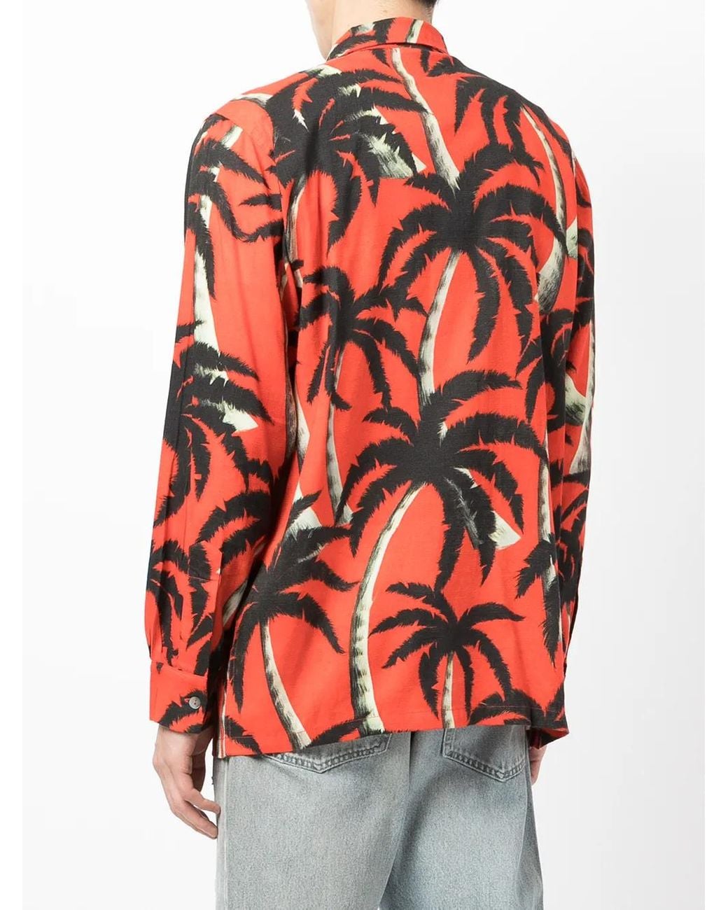 Endless Joy Overhemd Met Palmboomprint in het Red voor heren