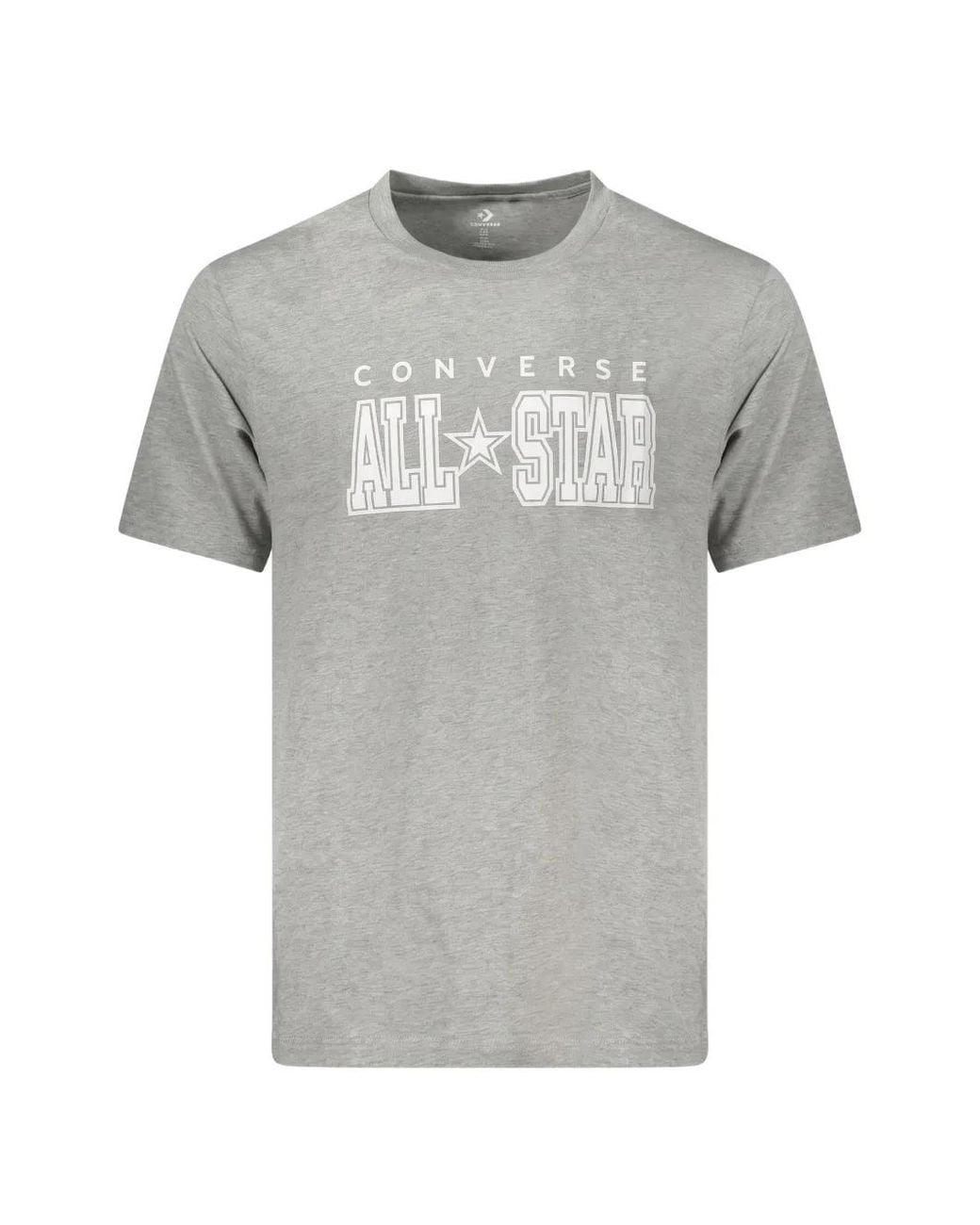 Converse Gray Logo-Print Cotton T-Shirt for men