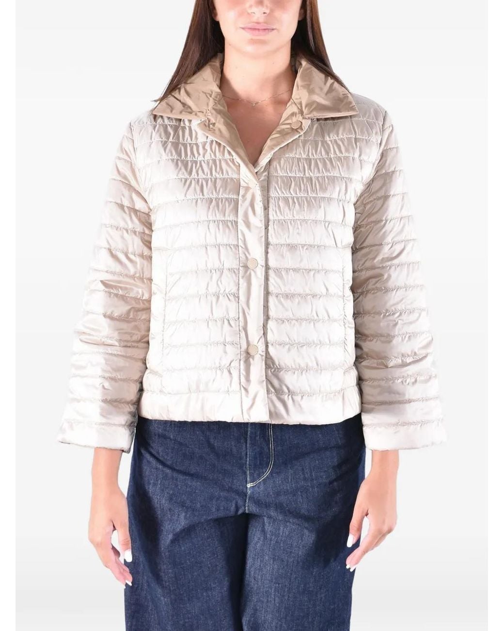 Weekend by Maxmara Blue Reversible Quilted Jacket