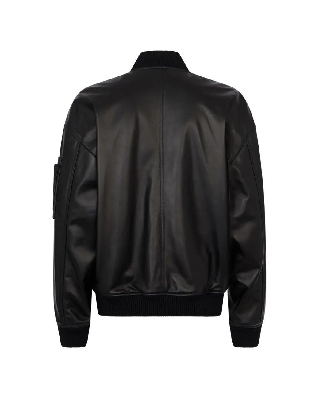 DSquared² Black Leather Cyprus Bomber Jacket for men