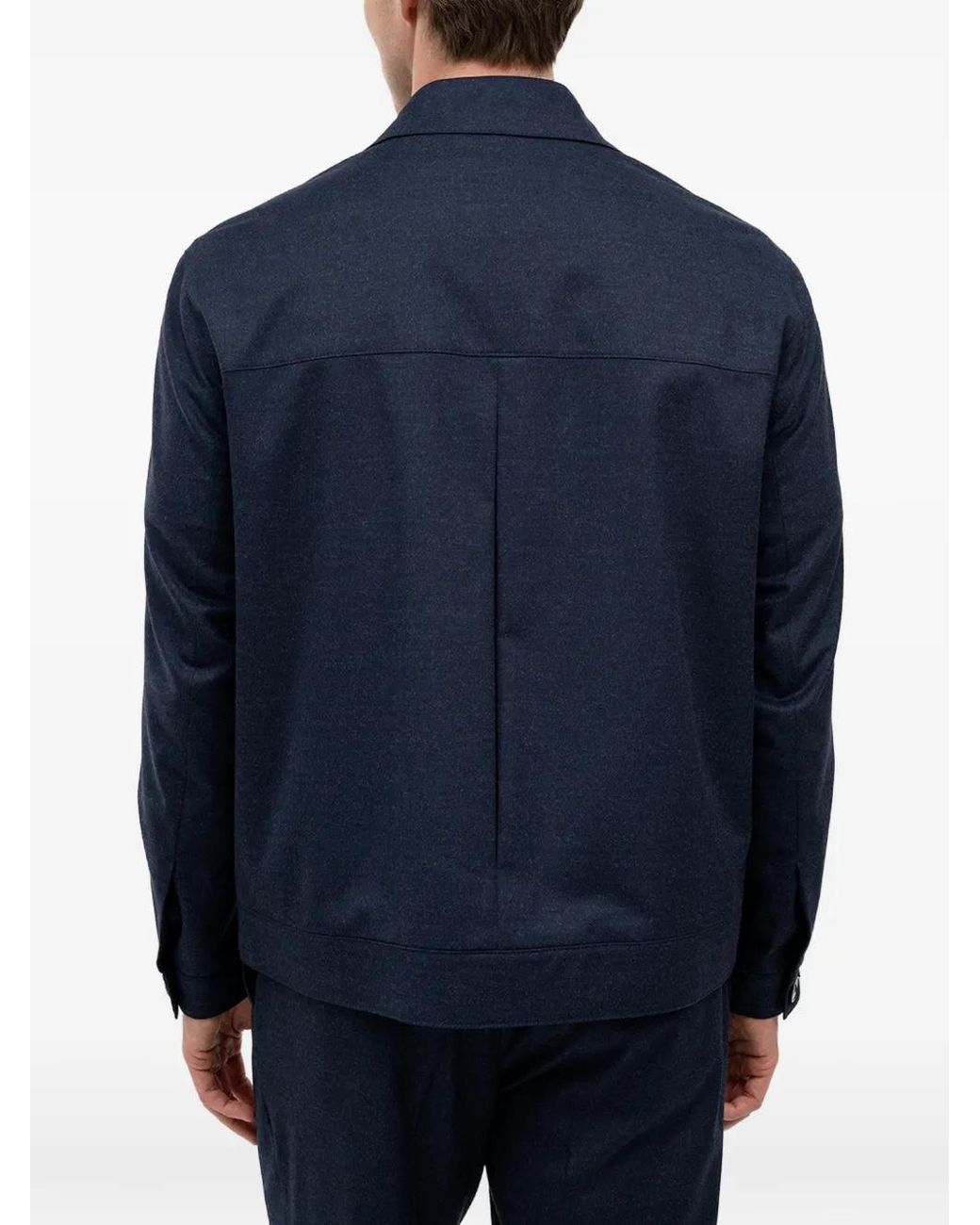 HUGO Blue Surchemise Boutonnée À Poche Plaquée for men
