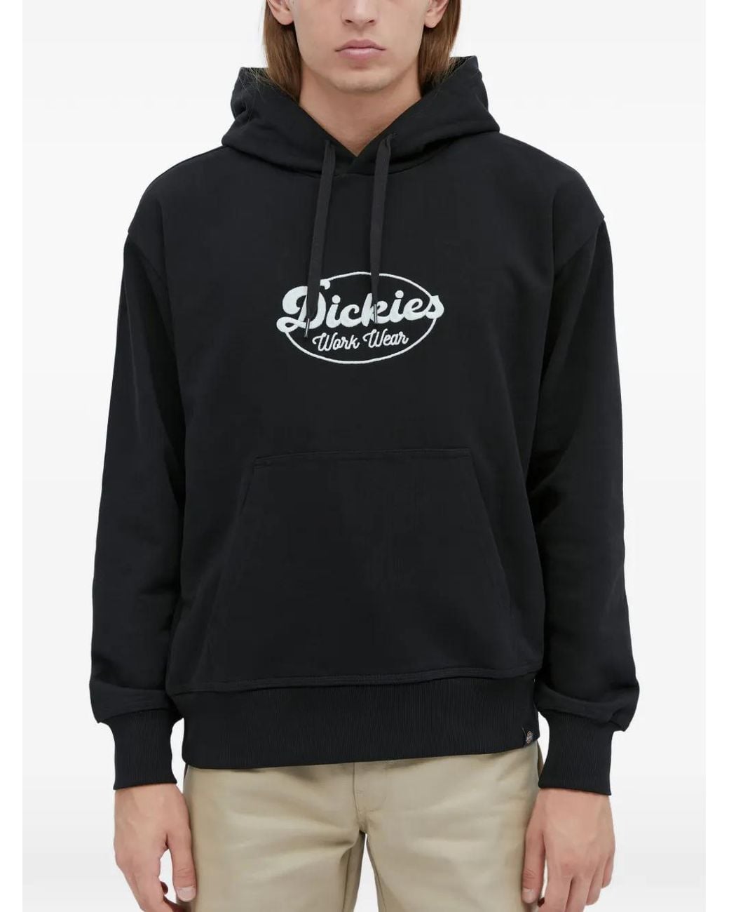 Dickies Black Logo-Detail Hooded Sweatshirt for men