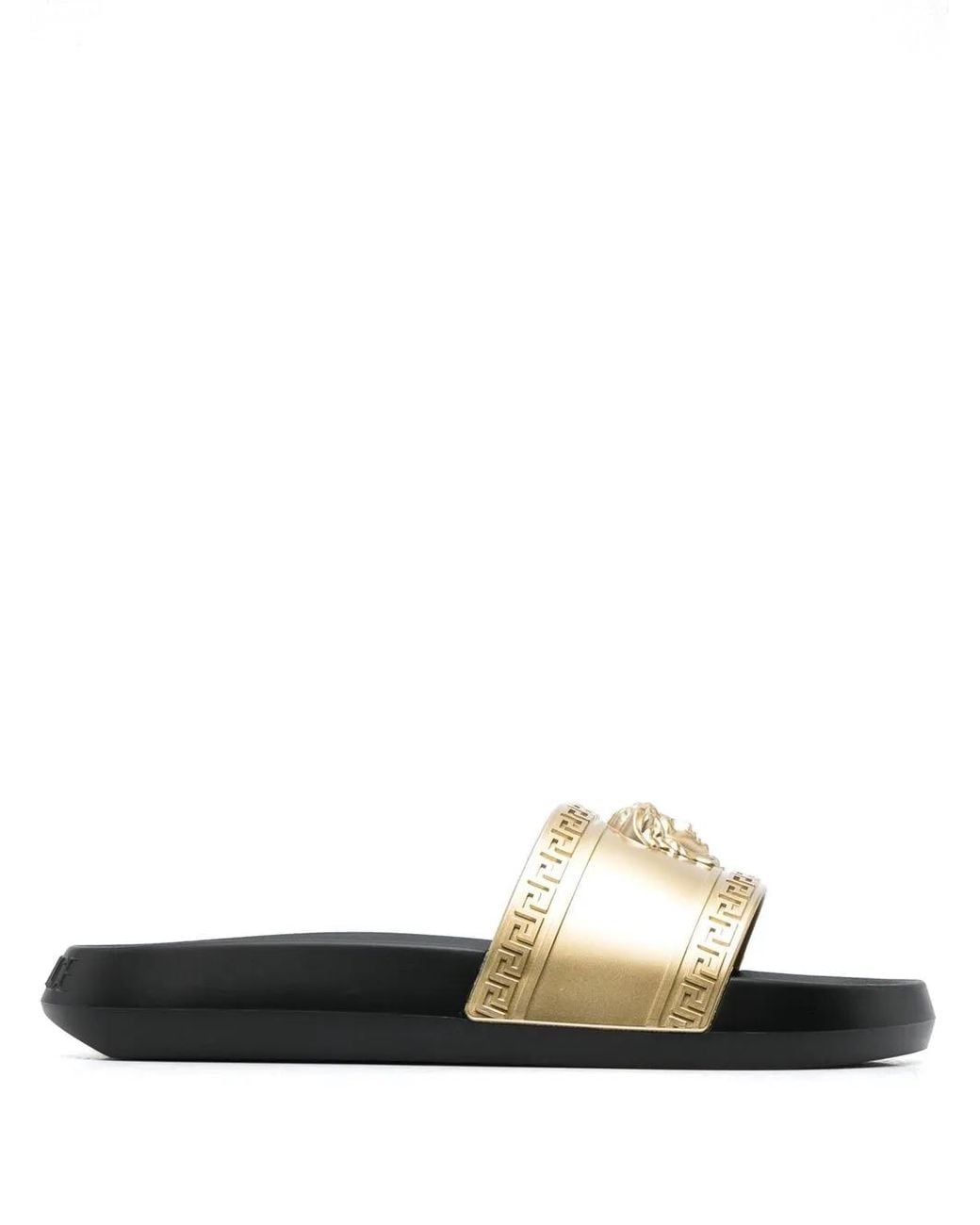 Versace Metallic La Medusa Sliders for men