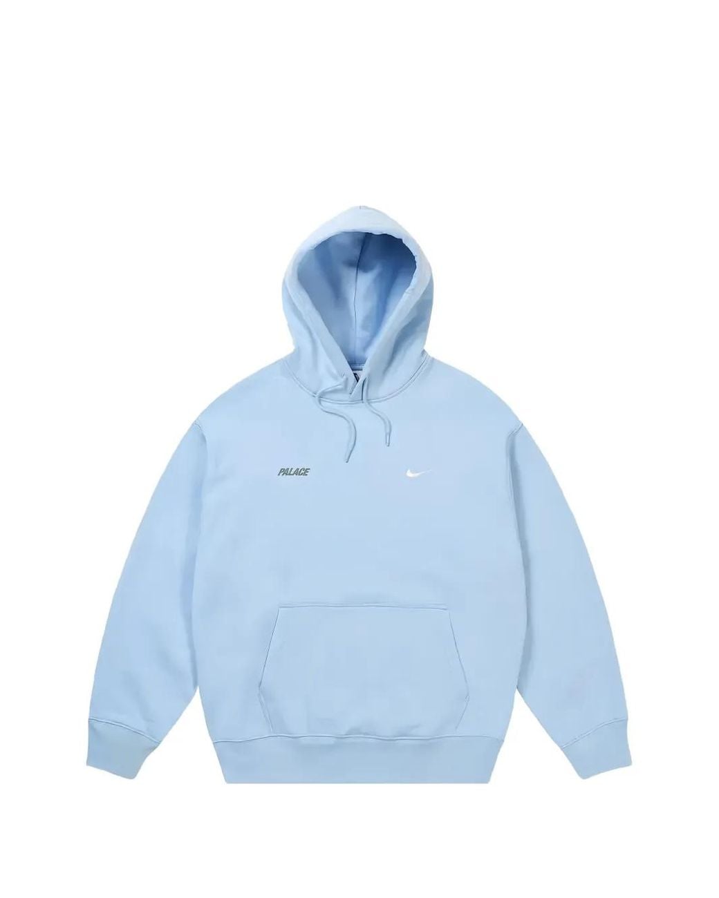 Palace Blue Swoosh Logo-Print Hoodie for men