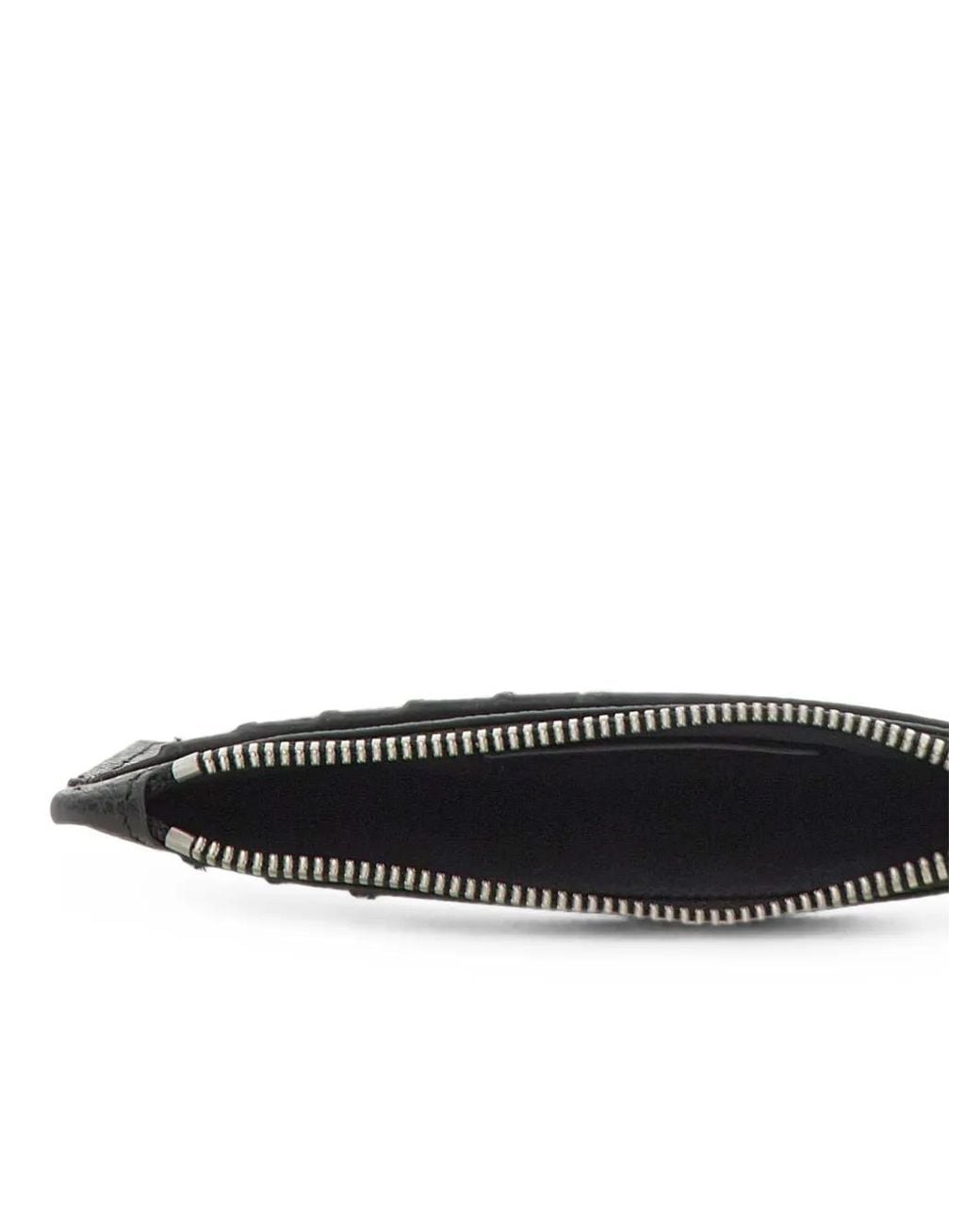 Borsalino Black Logo-Embossed Card Holder