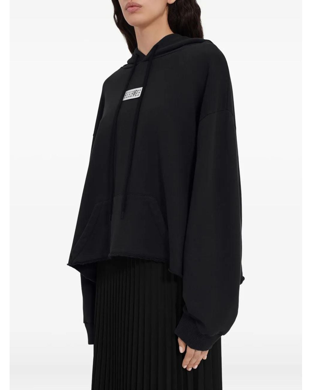 MM6 by Maison Margiela Black Cotton Hoodie