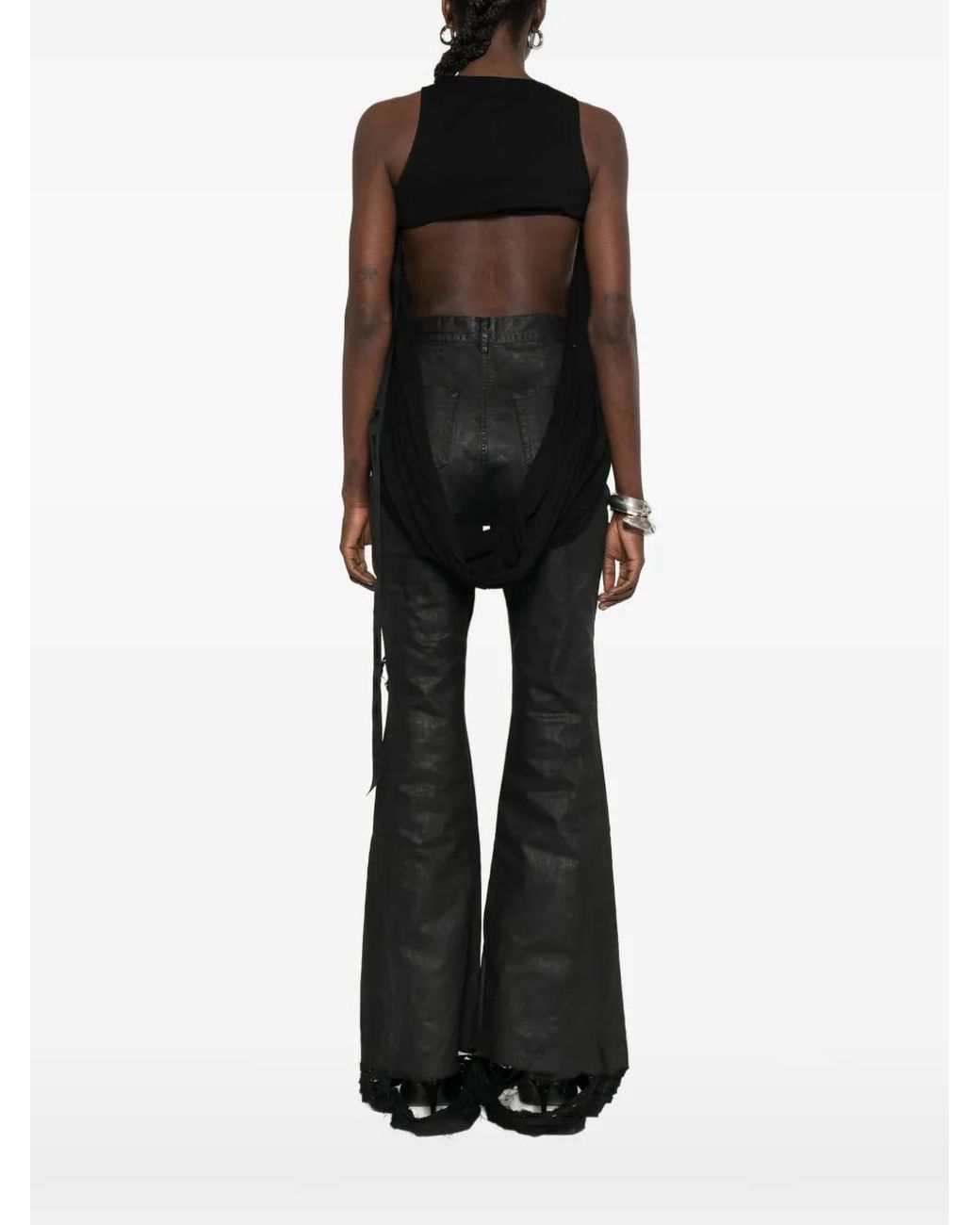 Rick Owens Black Gathered Top
