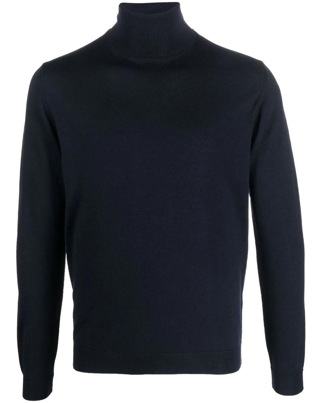Roberto Collina Blue Wool Roll-Neck Jumper for men