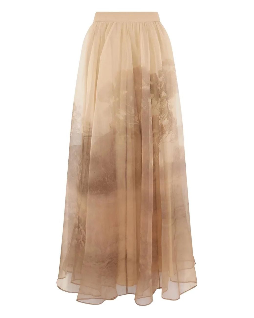Zimmermann Organza Maxi-Rok in het Natural