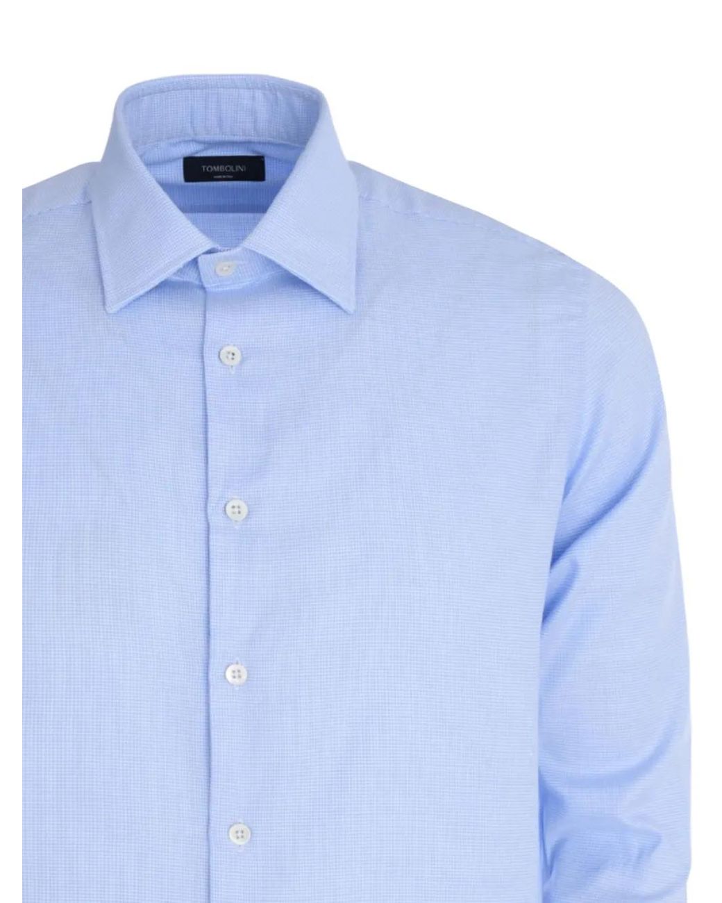 Camisa De Algodón Con Botones Tombolini de hombre de color Blue