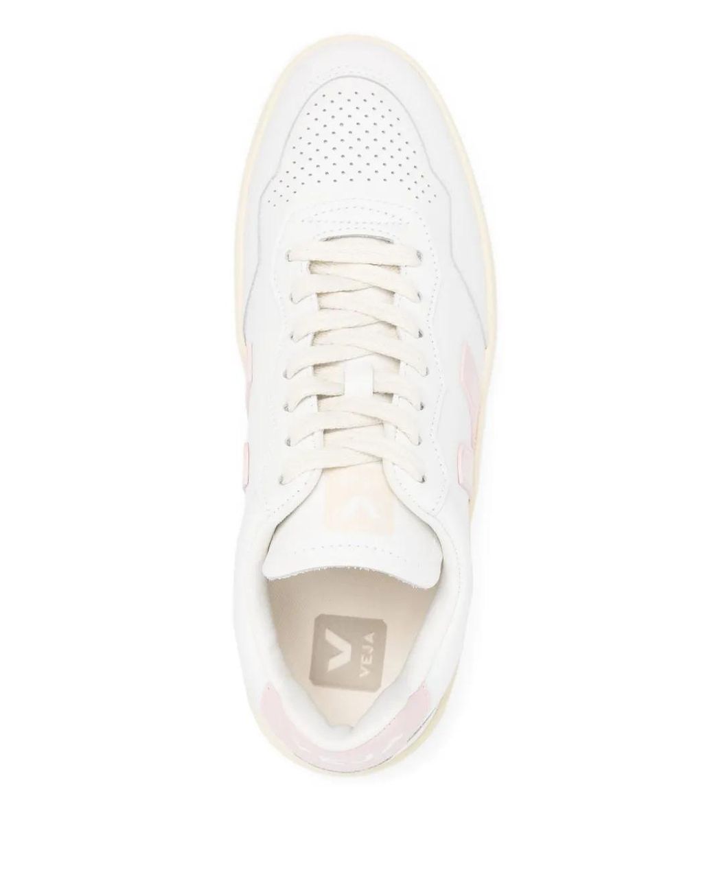 Baskets V-90 En Cuir Et Rose Veja en coloris White