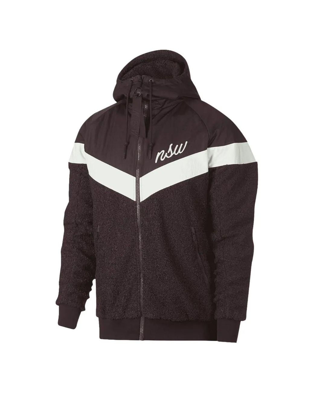 Nike Brown Nsw Sherpa "Burgundy/ Jacket for men