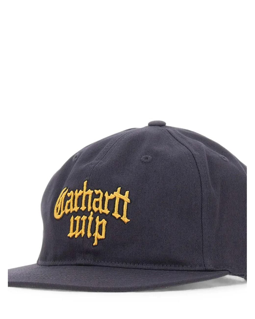 Carhartt Blue Blackletter Logo-Embroidered Hat for men